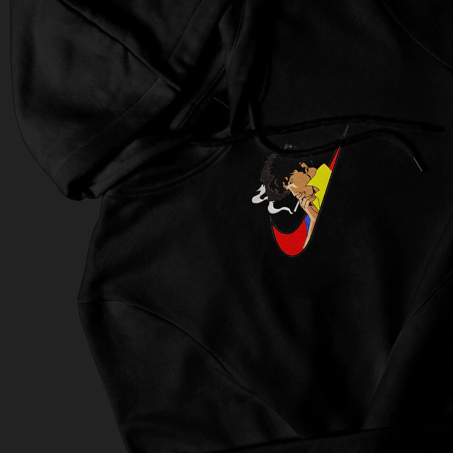 LIMITED SPIKE COWBOY BEBOP X EMBROIDERED ANIME HOODIE
