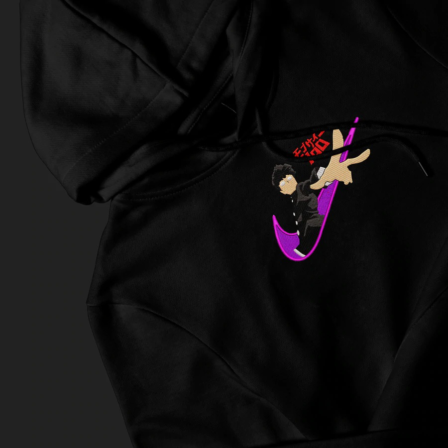 LIMITED MOB PSYCHO 100 X EMBROIDERED ANIME HOODIE