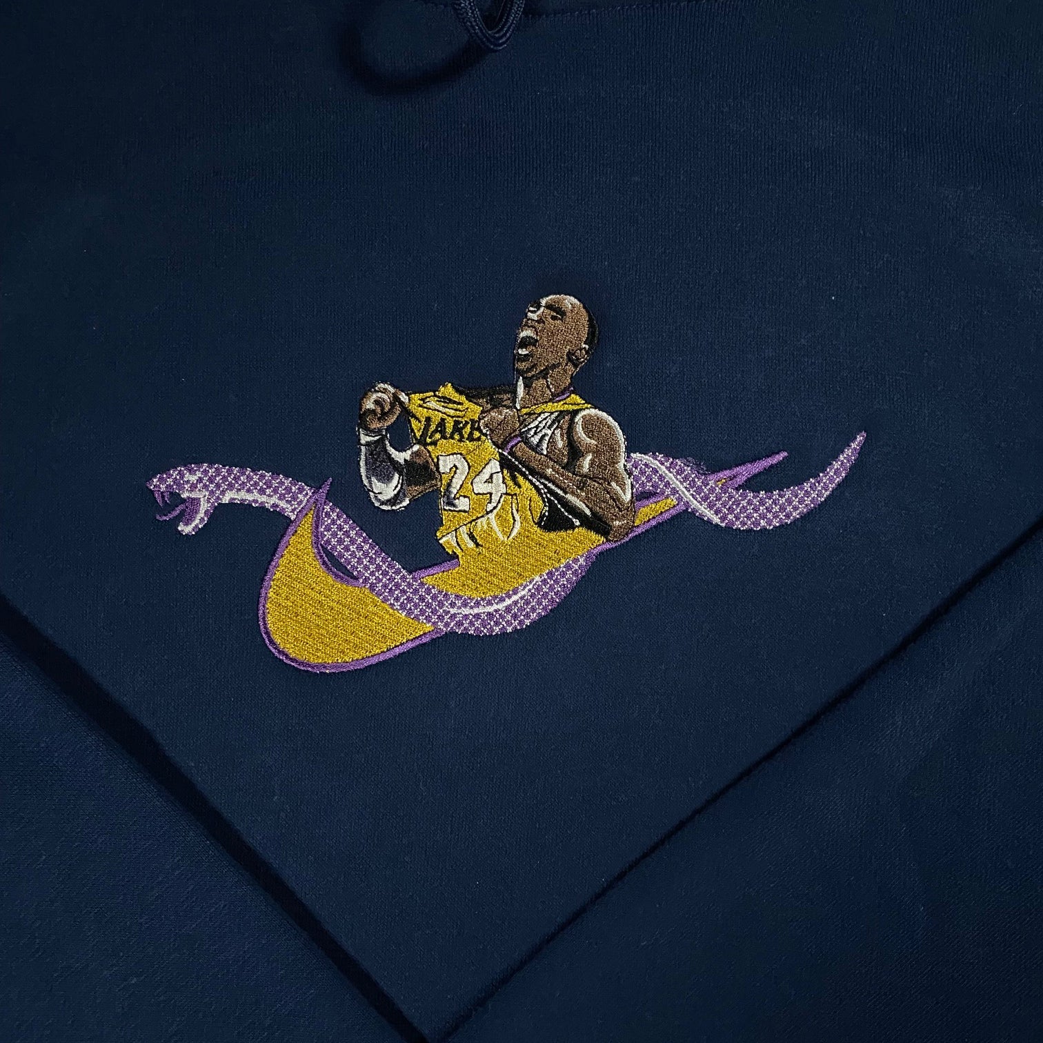 LIMITED Kobe Bryant 24 X Lakers Nation EMBROIDERED Gym HOODIE